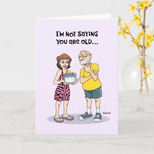 Carte Funny 70e anniversaire (Fleur jaune)