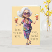 Carte Funny 70th Birthday Card for Women (Fleur jaune)