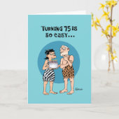 Carte Funny 75e anniversaire (Fleur jaune)