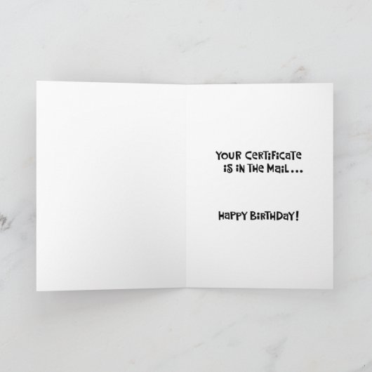 Carte Funny 75e anniversaire (Intérieur)