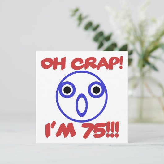 Carte Funny 75e anniversaire (Debout devant)