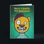 Carte Funny 75th Birthday Card<br><div class="desc">Funny 75th Birthday Greeting Card pour une femme célébrant son soixante-quinzième âge</div>