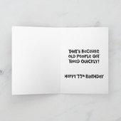 Carte Funny 77e anniversaire (Intérieur)