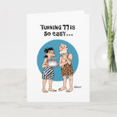 Carte Funny 77e anniversaire (Devant)