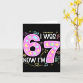 Carte Funny 7 Year Old Birthday I Was 6 Now I'm 7 Meme T (Fleur jaune)