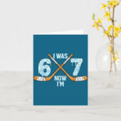 Carte Funny 7th Hockey Birthday Boy I Was 6 Now I'm 7 Ye (Fleur jaune)