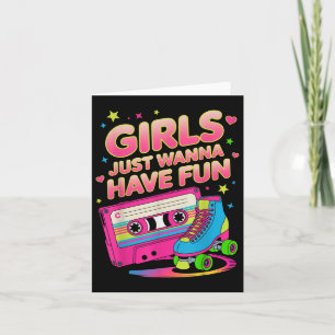 Carte Funny 80s Filles Juste Veux Avoir Un Clic Retro Vi