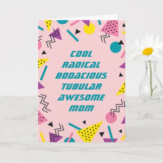 Carte Funny 80s Slang Fête des mères (Petite plante)