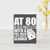 Carte Funny 80th Birthday Ker Player 80 Year Old Retro  (Fleur jaune)