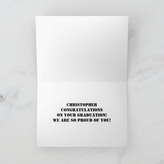 Carte Funny 8e année Graduation Félicitations Bleu (Intérieur)