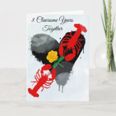 Carte Funny 8e anniversaire Mariage Lobster Card Couple (Devant)