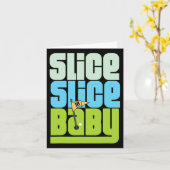 Carte Funny 90's Pun Slice Slice Baby Golf T Shirt (Fleur jaune)