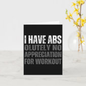 Carte Funny Abs Humour (Fleur jaune)