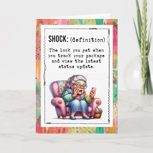 Carte Funny Addicted To Online Shopping (Devant)