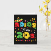 Carte Funny Adios To My 20s 30th Birthday Cinco De Mayo (Fleur jaune)