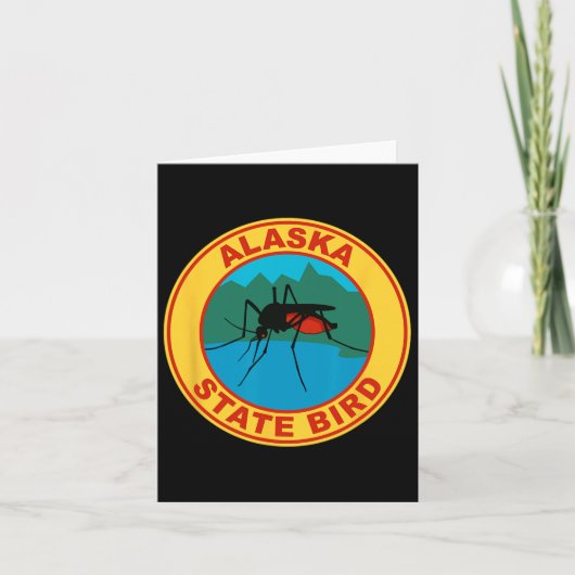 Carte Funny Alaska State Bird Mosquito (Devant)