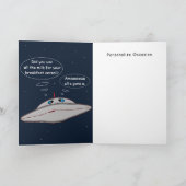 Carte Funny Alien Spaceship Comic Crafty Word in Space (Intérieur)