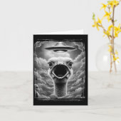 Carte Funny Alien Turkey Ufo Selfie Thanksgiving Men Wom (Fleur jaune)