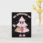 Carte Funny All Spruced Up Christmas Tree Boujee Cute Xm (Fleur jaune)