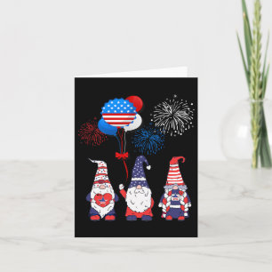 Carte Funny American Gnomes Cool 4 juillet Jour Indépend