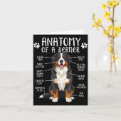 Carte Funny Anatomy Bernese Mountain Dog Cute Berner Lov (Fleur jaune)