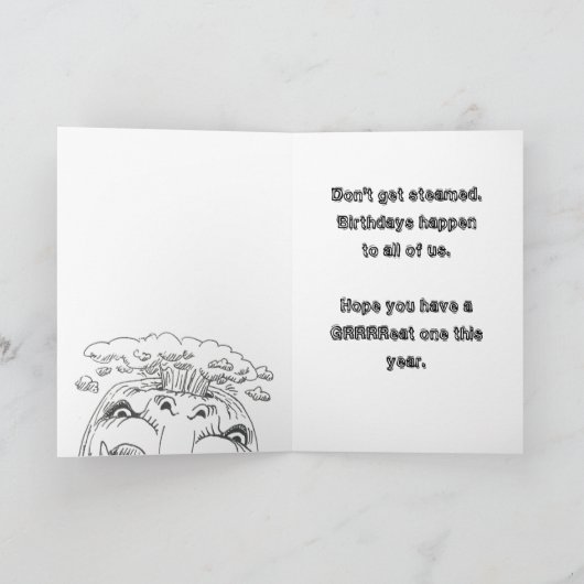 Carte Funny ANGRY CITROUILLE (Intérieur)