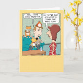 Carte Funny Animal Magnetism Birthday (Fleur jaune)