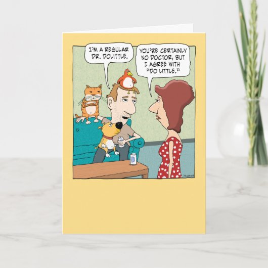 Carte Funny Animal Magnetism Birthday (Devant)