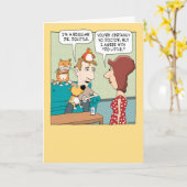 Carte Funny Animal Magnetism Birthday (Fleur jaune)