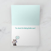 Carte Funny Animal Médicale obtenir bien (Intérieur)