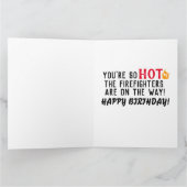 CARTE FUNNY ANNITHDAY FIREFIGHTERS GREETING CARD POUR EL (Intérieur)