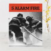 CARTE FUNNY ANNITHDAY FIREFIGHTERS GREETING CARD POUR EL (Fleur jaune)