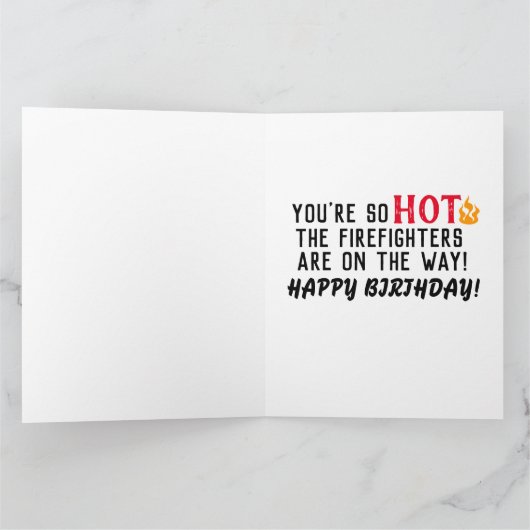 CARTE FUNNY ANNITHDAY FIREFIGHTERS GREETING CARD POUR EL (Intérieur)