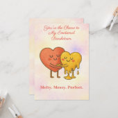 Carte Funny Anniversaire Card - Vous êtes mon fromage (Devant/Arrière en situation)