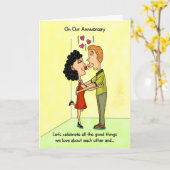 Carte Funny Anniversary Card : Célébrez l'amour (Fleur jaune)
