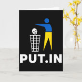 Carte Funny Anti Putin Meme Put.in Support Ukraine Tee  (Fleur jaune)