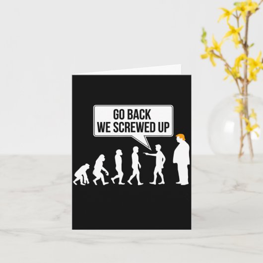 Carte Funny Anti-trump Evolution Litical Humor  (Fleur jaune)