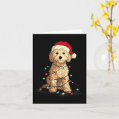 Carte Funny Ao Christmas Graphics Dog Lights Lover  (Fleur jaune)