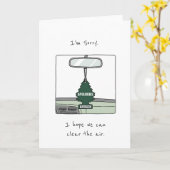 Carte Funny Apology Air Freshener Clear The Air (Fleur jaune)