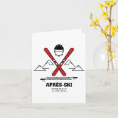 Carte Funny Apres Ski Team - Great Snow Lovers Cadeau (Fleur jaune)