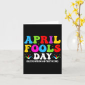 Carte Funny April Fools Day April 1st Fools Day Joke Pra (Fleur jaune)