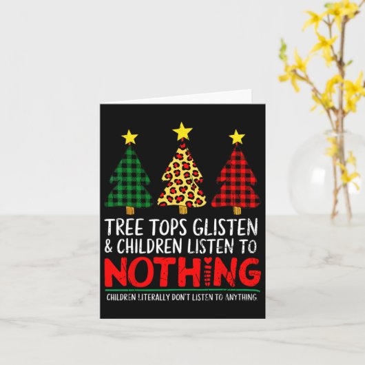 Carte Funny Arbres De Noël Humour Parent Pour Les Enseig (Fleur jaune)