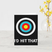 Carte Funny Archery Quote I'd Hit That Archer Gif  (Fleur jaune)