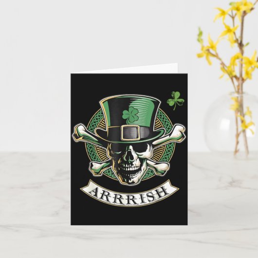 Carte Funny Arrish Irish Rate St Patricks Day Rate Men G (Fleur jaune)