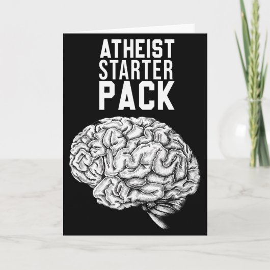 Carte Funny Atheist Starter Pack - Athée Design Chrétien (Devant)