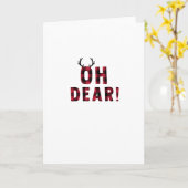 Carte Funny Attitude Oh Dear Plaid DFolded Greeting Card (Fleur jaune)