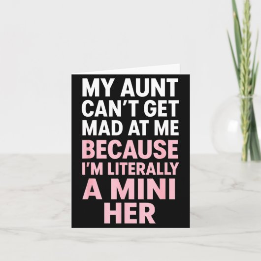 Carte Funny Aunt Niece Mini Her Matching Family Quote (Devant)