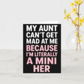 Carte Funny Aunt Niece Mini Her Matching Family Quote (Fleur jaune)