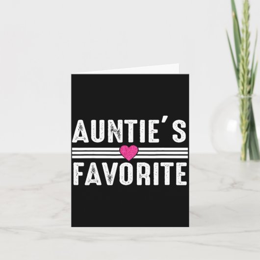 Carte Funny Auntie'ss Favorite Son Daughter I'm Auntie's (Devant)