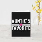 Carte Funny Auntie'ss Favorite Son Daughter I'm Auntie's (Fleur jaune)